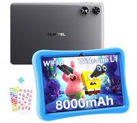 OUKITEL OT6 Kids Tablet 10-inch with WiFi-6, 16GB RAM + 64GB ROM Android 13 Tablet for Kids 8000mAh Battery with Portable Grip and Shockproof Case BT5.0/TÜV/Widevine L1 Black