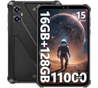 OUKITEL RT3 Plus Rugged Tablet Android 15-11000mAh Battery, 8 Inch Tablets, 16GB+128GB/TF 1TB, 16MP Camera, IP68/IP69K Waterproof, Octa-Core 4G Dual SIM/5G WiFi/Wrist strap/GPS/NFC/Gemin AI, BLACK