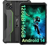 OUKITEL RT3 PRO Rugged Tablet - 8 Inch, 128GB+16GB Android 14,16MP+8MP Multi-Camera, 5150mAh Battery Charger Gaming, IP68/IP69K Waterproof Camera, 4G Tablet, OTG, NFC, Green
