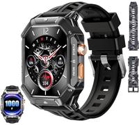 OUKITEL Smart Watch for Men, 1000mAh Smartwatches with Step Counter, 2.13" AMOLED Touch Screen Fitness Watches, Heart Rate Sleep Monitor, 100+ Sports Modes, IP68 Waterproof
