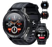 OUKITEL Smart Watch for Men BT10, Smart Watches with Bluetooth Voice Call for Android iOS Phone, 1.43" AMOLED Smartwatch with Heart Rate SpO2 Pressure Sleep Monitor, Waterproof Tactical Fitness Watch