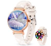 OUKITEL SmartWatch for Women, Bluetooth Calling, 1.04-inch Screen, Step Counter, Sleep Monitoring, Heart Rate Monitoring (Supports 100 Sports Modes), Waterproof, IP68 Rating, Smartwatch, Gold