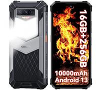 OUKITEL WP26 Rugged Smartphone, 10000mAh Rugged Phone Android 13 16GB(8+8)+256GB,1200 Lumens Camping Light Waterproof Phone, 6,58 Inch Mobile Phones Sim Free Unlocked 4G,NFC,GPS,OTG,Global Version