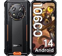 OUKITEL WP28E Rugged Smartphone Android 14-10600mAh Mobile Phones, 16GB + 64GB/1TB, 6.52" Display Rugged Phone with 13MP Camera, IP68/IP69K Waterproof Phone, 4G Dual SIM/NFC/OTG/GPS/Face ID -Orange