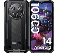 OUKITEL WP28E Rugged Smartphone Android 14-10600mAh Mobile Phones, 16GB + 64GB/1TB, 6.52" Display Rugged Phone with 13MP Camera, IP68/IP69K Waterproof Phone, 4G Dual SIM/NFC/OTG/GPS/Face ID -Black