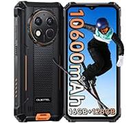 OUKITEL WP28S Android 14 Rugged Phone - 16GB RAM+128GB ROM Rugged Phone,10600mAh IP68 Waterproof Mobile Phones,Octa-Core 6.52" FHD+,Dual SIM 4G,13MP+5MP Camera,NFC,OTG,GPS,Fingerprint,Orange