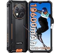 OUKITEL WP28S Android 14 Rugged Phone - 16GB RAM+128GB ROM Rugged Phone,10600mAh IP68 Waterproof Mobile Phones,Octa-Core 6.52" FHD+,Dual SIM 4G,13MP+5MP Camera,NFC,OTG,GPS,Fingerprint,Orange