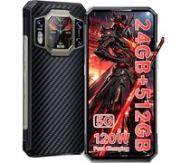 OUKITEL WP30 Pro Rugged Smartphone 5G, 512GB ROM+24GB RAM,108MP Camera+Night vision, 120W Fast Charging 11000mAh,Android13,6.78" FHD+, Dual display Rugged Phone,4K Video Recording,NFC,WIFI6