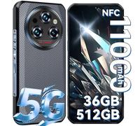 OUKITEL WP35 Pro Rugged Phone 5G - 512GB+36GB(12+24 Android 14 Rugged Phone, 11000mAh 6.6" FHD+Display 64MP+32MP+8MP Night Vision Camera, Waterproof Dual Sim NFC GPS OTG, IP68/IP69K, Black