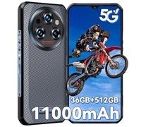 OUKITEL WP35 PRO Rugged Smartphone 5G - 512GB ROM, 11000mAh Battery, 2.4K 6.6’’ FHD+ Display, 64MP+32MP Camera, Night Vision, 14.9mm Slim, Dual SIM Phone unlocked, Fingerprint, NFC - Black