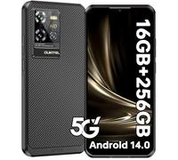 OUKITEL WP50 Rugged Smartphone 5G - 16GB RAM + 256GB ROM, 6.6" Display Mobile Phones, 48MP+8MP Camera, 6500mAh Battery Android 14 Phone Unlocked, 5G Dual SIM/IP68/IP69K Rugged Phone/NFC/GPS, Black