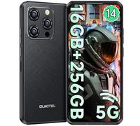 OUKITEL WP52 Rugged Phone Android 14-6.6Inch 60Hz Fullview Display, 5G Smartphone with 256GB+16GB, 48MP & 8MP Waterproof Cameras, 6500 mAh Battery Face Unlocked, OTG, GPS,NFC/Black