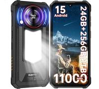 OUKITEL WP53 PRO Rugged Smartphone - Android 15 Rugged Phone Unlocked, 24GB+256GB/1TB Expand,11000mAh Battery 6.52" HD Waterproof Phone, Ultra-Bright Camping Light, Sound Amplifier, NFC, GPS, Black