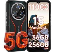 OUKITEL WP55 Rugged Smartphone 5G - Android 15 Rugged Phone, 36GB RAM+256 ROM, 11000mAh Phones, 6.6" FHD+ Display, 108MP Camera, IP68/69K Waterproof Phone, 5G Dual SIM/NFC/OTG/GPS, 2025 (Orange