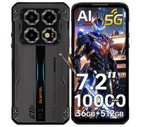 OUKITEL WP60 Rugged Smartphone 5G, 7.2" 120HZ Display, 36GB RAM+512GB ROM/TF 2TB, 10000mAh/33W Mobile Phone, 108MP Camera, IP68/IP69K Waterproof Phone, NFC/OTG/GPS, 5G Dual SIM Android 15 Phones
