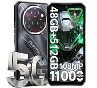 OUKITEL WP62 Rugged Smartphone 5G - Android15 Rugged phone, 48GB RAM+512GB ROM+2TB,108MP Camera,11000mAh Battery,120Hz + 6.6" Night Vision Sim-free&Unlocked Mobile Phones,NFC,OTG,GPS,Black