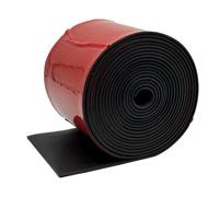OUKMAO Self Adhesive Neoprene Rubber Strips Neopre with Adhesive Backing Solid Rubber Rolls for DIY Gaskets, Crafts, Pads, Flooring Protection, Supports, Leveling (100mm(W) x1.5mm(T) x3m(L))