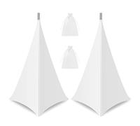OUKMIC DJ Speaker Stand Cover White, 360 Degree Tripod Skirt with Storage Bag for Stage Gig, Wedding and Banquet Event - 2 Pack