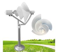 OUKMXSY 10W Micro Spiral Wind Power Generator - DIY Permanent Magnet Model with LED Light - Compact Breeze Starter for Renewable Energy Projects, Eco-Friendly Wind Turbine