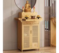 OUKMXSY Meditation Altar Table with Storage Altar Cabinet,personal shrine altar table buddha niche chinese cabinet with storage,personal meditation shrine(Original Color,80x40x101cm/31.5x15.7x39.8in)