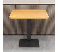 OUKMXSY Square Dining Table With Black Metal Frame,industrial Bar Wood Top,tall Pub Tables,kitchen Counter Height Dinner Tables For Room Restaurant(23.6" L x 23.6" W 29.5" H, Natural)