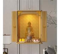 OUKMXSY Wall-mounted Shrine Altar Buddhist With Storage，modern Personal Meditation Table Prayer Stand Riser，home Decor Guanyin Incense Tribute Puja Tabl