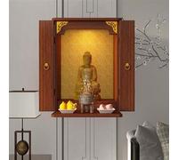 OUKMXSY Wall-mounted Shrine Altar Buddhist With Storage，modern Personal Meditation Table Prayer Stand Riser，home Decor Guanyin Incense Tribute Puja Tabl