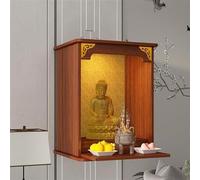 OUKMXSY Wall-mounted Shrine Altar Buddhist With Storage，modern Personal Meditation Table Prayer Stand Riser，home Decor Guanyin Incense Tribute Puja Tabl