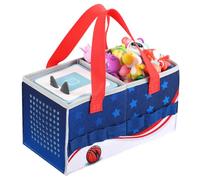 OUKNAK Carrying Case for Tonies Starter Set & Storage Bag for Tonies Figurine, Home Outdoor Hand Bag for Audio Player and Dolls Musical Toy Folding Bag for Toniebox Accessories (Dark Blue)