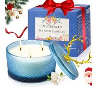 Oukzon Sented Candles Gifts for Women, 3 Wick Jar Large Candle, 50 Hours Burning Time, 100% Soy Wax, Relaxing Aromatherapy, Candle Gift Set for Women Mom