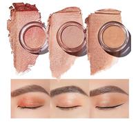 Oulac 3PCS Shimmer Peach Eyeshadow Set Pearl Finish| Highly Pigmented & Fine Texture| Waterproof & Long-Lasting| Longwear Blendable Shimmer Eye Make-up | Vegan & Cruelty-Free| Peach Set
