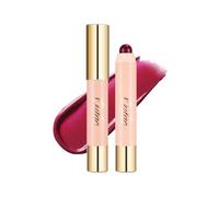 Oulac Black Cherry Lipstick - Lipstain and Blush Duo, Tinted Lip Balm, Moisturising and Nourishing, Glossy Finish, Vegan, JUICY!(04)
