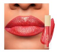 Oulac Coral Red Matte Lipstick for Women, Glitter Liquid Lip Stick with Sequin, Long Lasting Lip Stain, High Impact Lipcolor, Waterproof Lightweight Soft, Vegan & Cruelty-Free MS06