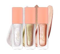 Oulac Liquid Metallic Gold Eyeshadow, Shimmer White Eyeshadow & Eyeliner, Blendable Eye Make-up, Crease-Resistant, Vegan (21/27/O10)