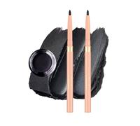 OULAC Matte Black Eye Liner Pencils & Eyeshadow Set, Waterproof, Smudge-proof Retractable Eyeliner Lasts 24H +, Highly Pigmented and Smooth, Long-lasting Formula, Vegan