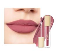 Oulac Matte Liquid Pink Nude Lipstick for Women - Long Lasting Lip Stain Waterproof Lip Tint with Vitamin E & Rose Oil High Pigment Color, Vegan, Pink Nude M12