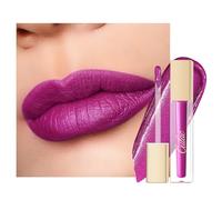 Oulac Matte Liquid Purple Lipstick for Women, Fuchsia Long Lasting Lip Gloss, Waterproof Highly Pigmented Creamy Formula Lipstick with Vitamin E, Vegan, 4.5ml (MS02)