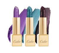 Oulac Metallic Blue Black Lipstick Set - Purple Green High Impact Lipcolor, Lightweight Soft and Ultra Hydrating, Long Lasting, Vegan & Cruelty-Free, Full-Coverage Lip Color（16+20+21）
