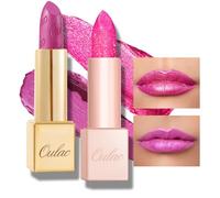 Oulac Metallic Glitter Moisturising Lipstick Set - Pink Shimmer Lipsticks for Women, Hydrating & Smooth, Glitter Diamond Finish, Creamy Sparkling Formula, 15+D02