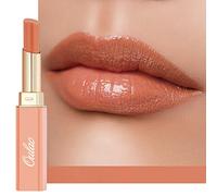 Oulac Moisturising Lipstick Nude Peach - Moisture Shine Hydrating Lipstick & Tinted Lip Balm for Dry Lips, Medium Coverage Lip Colour | Juicy Look, Glossy Finish, Vegan, Cruelty-Free, Señorita (05)