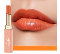 Oulac Moisturising Orange Lipstick - Moisture Shine Hydrating Lipstick & Tinted Lip Balm for Dry Lips, Medium Coverage Lip Colour | Juicy Look, Glossy Finish, Vegan, Cruelty-Free, Love Hate (08)