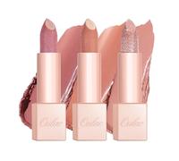 Oulac Pink Glitter Moisturising Lipstick Set - Pink Shimmer Lipsticks for Women, Hydrating & Smooth, Glitter Diamond Finish, Creamy Sparkling Formula (PG05+PG07+PG12)