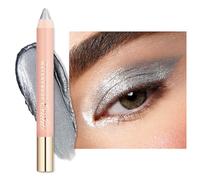 Oulac Silver Glitter Eyeshadow Pencil - Waterproof Eye Shadow Stick Smooth and Long Lasting, Shimmering Glitter Finish, Blendable Eyes Makeup, Vegan & Cruelty-Free 3.8g, (09) Silver Heart