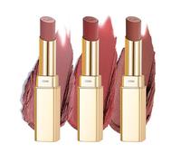 Oulac Soft Matte Lipstick Set 3PCS for Women-Waterproof Long Wear Lipsticks with Smooth Matte Finish,Highly Pigmented Formula,Weightless Non-Drying Lip Colour,Vegan Lip Makeup Set(01+05+06)