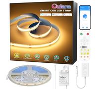 OULARA COB LED Strip 6M Warm White 2700K Dimmable LED Strip Light WiFi Smart Kit Work with Alexa/Google Assistant Super Bright CRI92+ 8mm Flexible Rope Lights for Kitchen Under Cabinet Bedroom