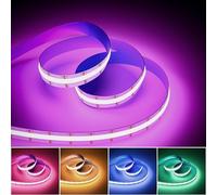 OULARA RGB COB LED Strip 6M Colour Changing Dimmable Strip Light DC24V Multicolor Flexible Tape Light 10mm Width for Kitchen Party Home DIY Lighting Projects(Power Supply&Controller NOT Included)