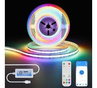 OULARA USB RGB WS2811 IC COB LED Strip 5V Addressable LED Light Strip 2M Colour Chasing Flexible Rope Lights with APP Control/Music Mode Work with Alexa/Google for TV Mirror Bedroom Party DIY Lighting