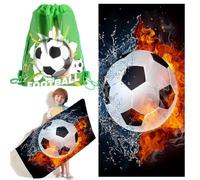OULCLKH Football Boy Beach Towel,Soccer Theme Sandbeach Towel,Anime Quick Dry Beach Towel,Personalized Soccer Towel,Fashion Printed Microfibre Seabeach Towel-140x70cm