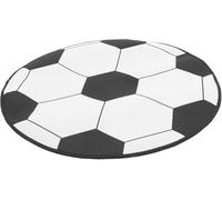 OULCLKH Soccer Rug Round Kids Rug Football,Round Rug Rugs Soccer Carpet Rug, for Kids Rooms Childrens Bedroom Black White Football Check(60×60cm