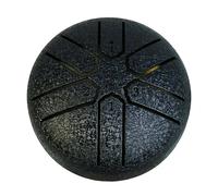 OULFOT brand steel drums Mini steel tongue drum 3-inch 6-note Metal tambourine Ethereal drum 6-color optional outdoor music gift small percussion instruments (Cyan)